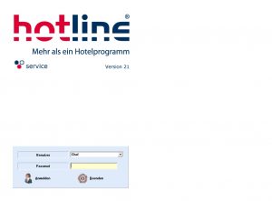 Screenshot der hotline Hotelsoftware