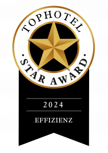 Logo der Tophotel Star Award Auszeichnung 2024 in der Kategorie "Effizienz" 2024