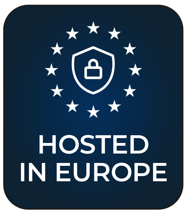 Symbol "Hosted in Europe"