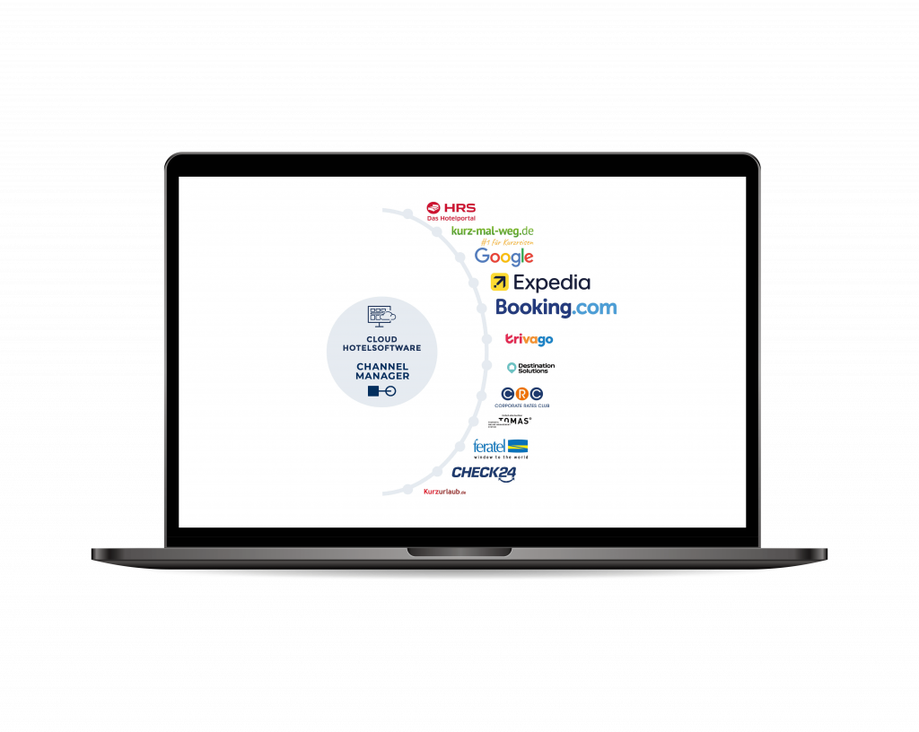 Mit dem Channelmanager der SoftTec Cloud Hotelsoftware binden Sie diverse Kanäle, Buchungsportale und OTAs an die Cloud Hotelsoftware an und verwalten Buchungen an einem zentralen Ort