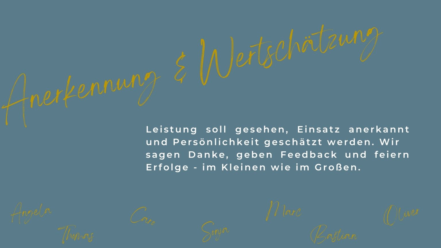 Anerkennung & Wertschätzung