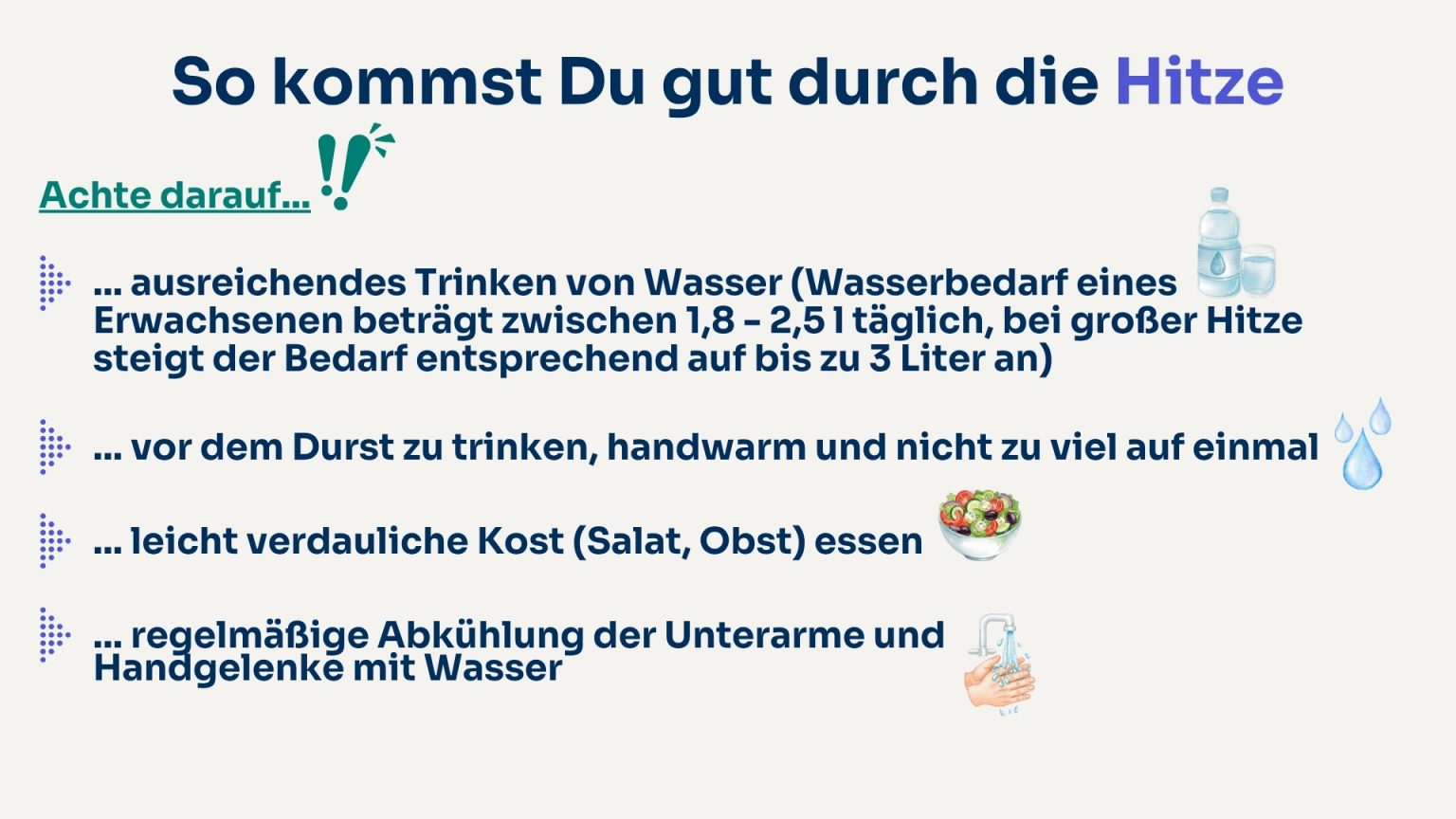 Tipps Hitze