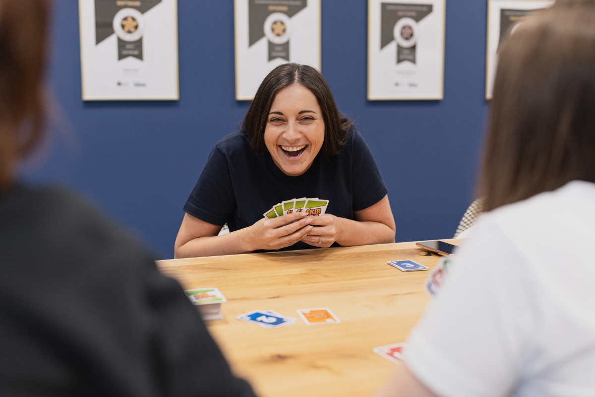 Kartenspiel in der Pause bei SoftTec