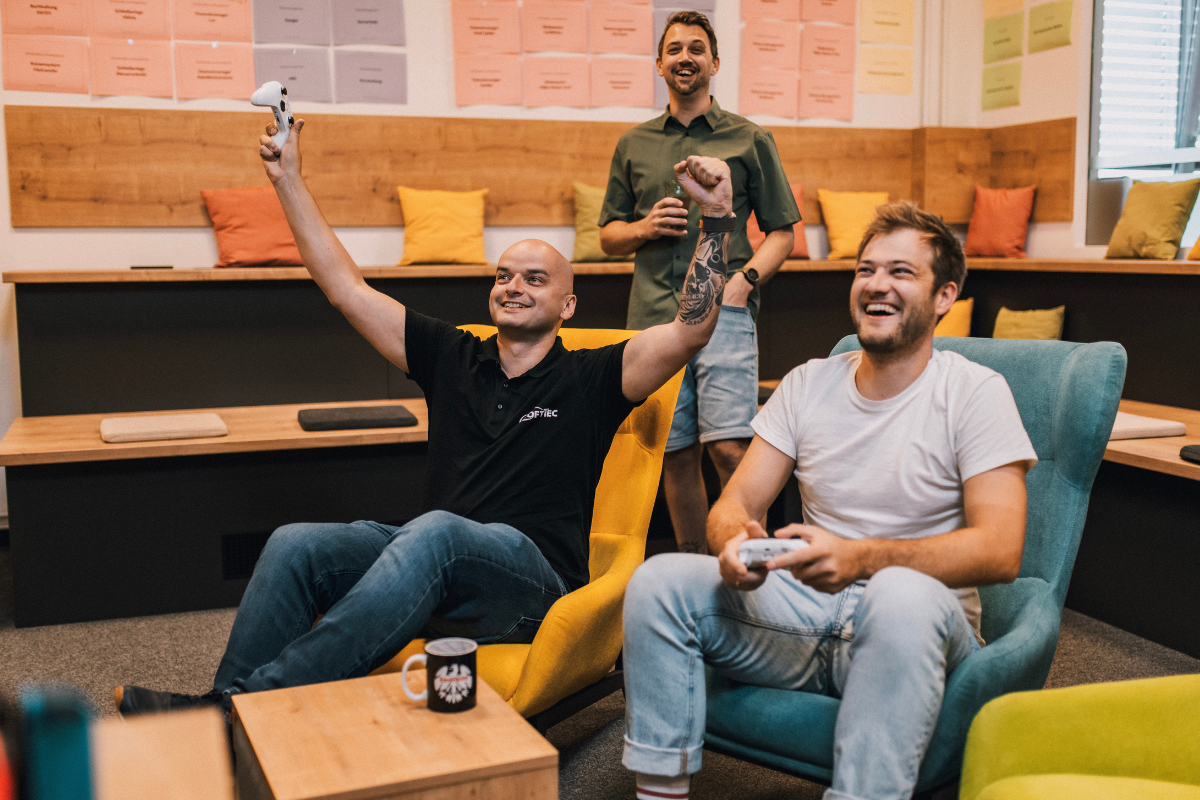 Zocken an der PlayStation zwischendurch im #teamsofttec