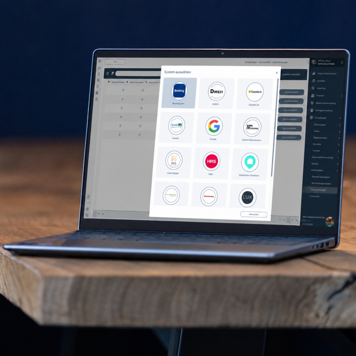 Channelmanager der SoftTec Cloud Hotelsoftware mit den angebundenen Buchungsportalen