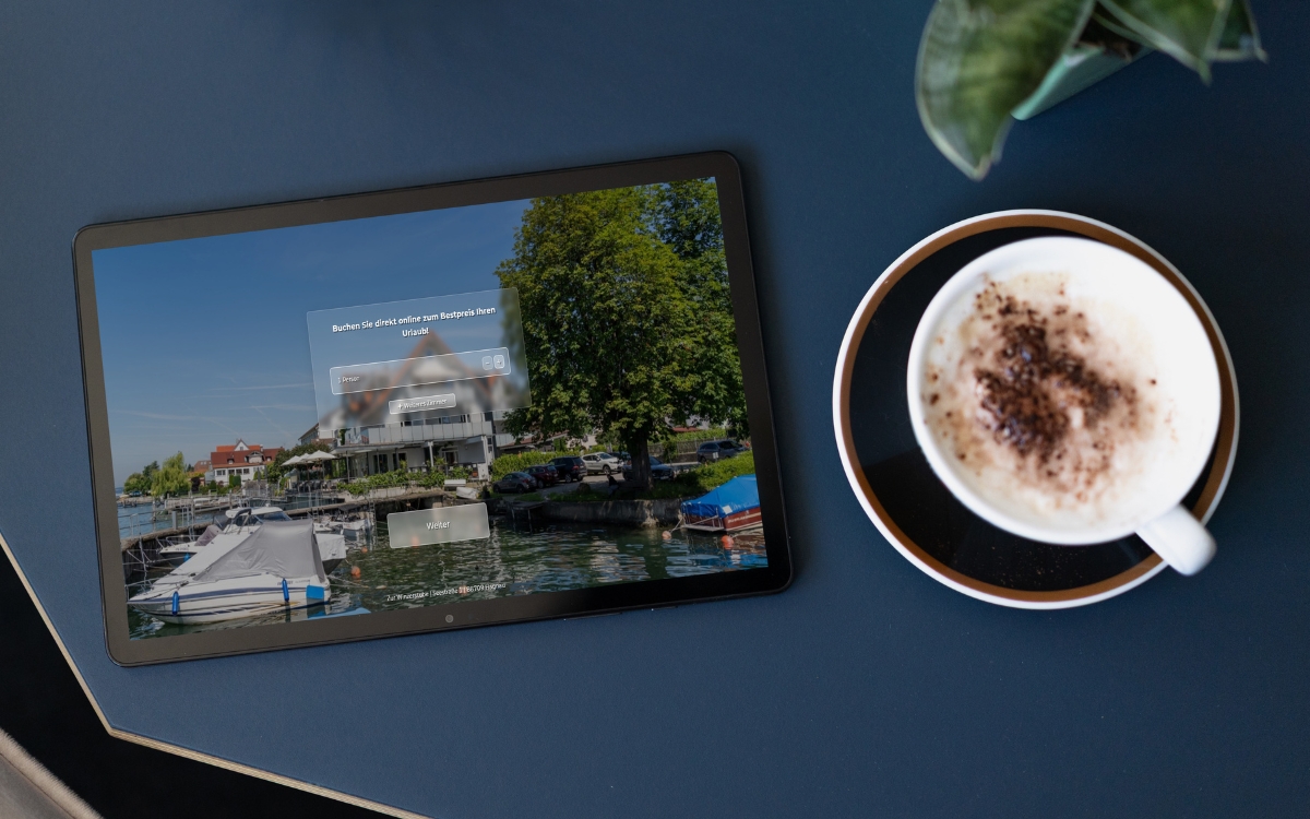Buchungsmaske der SoftTec Buchungsmaschine auf einem Tablet