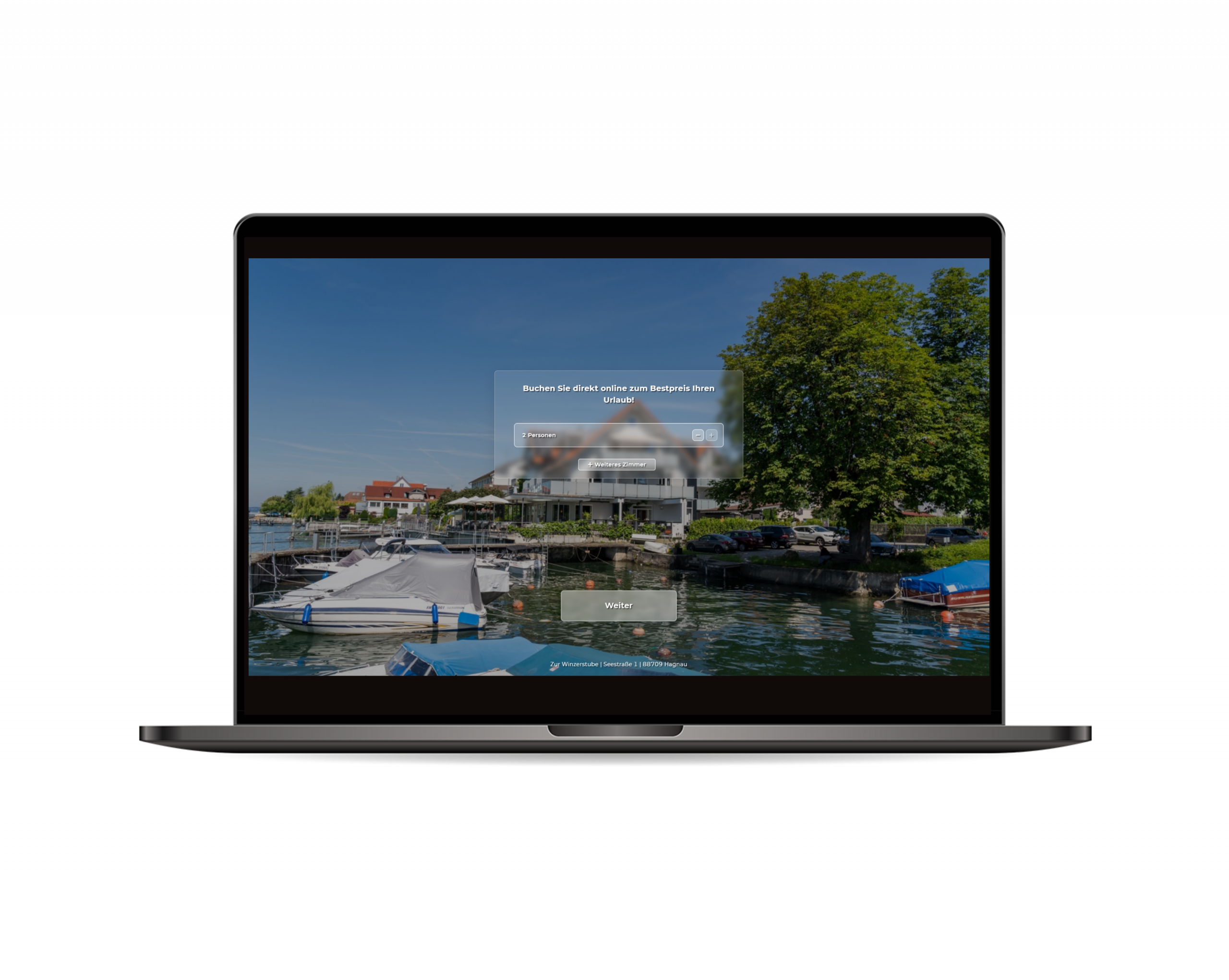 Personenauswahl im SoftTec Buchungssystem: Erwachsene und Kinder mit Altersabfrage wählen