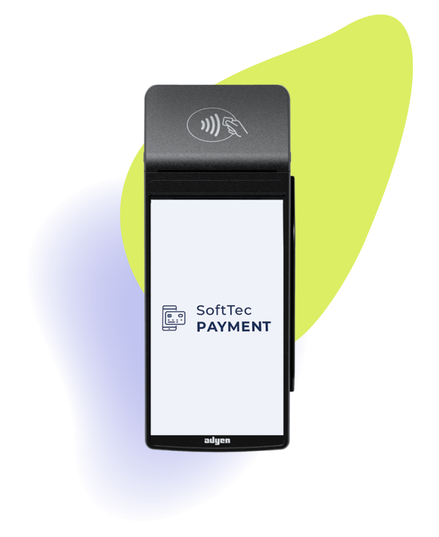 SoftTec Payment Kartenterminal POS V400m für bargeldlose Kartenzahlung im Hotel
